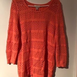 Coral sweater from the loft